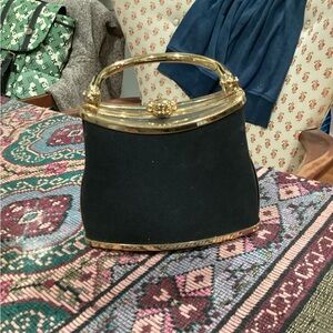 Elegant Black and Gold Women's Handbag